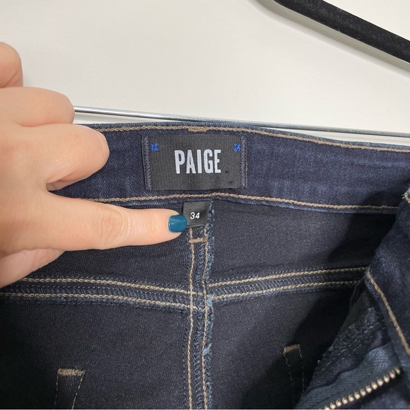 Paige Hoxton Ultra Skinny Jeans Stretchy Denim In Mona Dark Wash - Picture 4 of 9